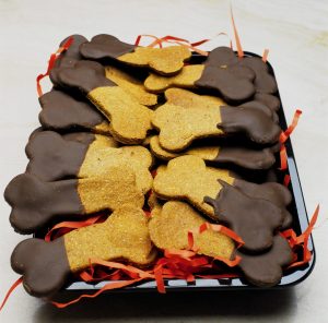 Oatmeal & Carob Dipped Dog Cookies