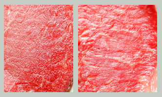 Scottish | Kobe on left, American Wagyu on right