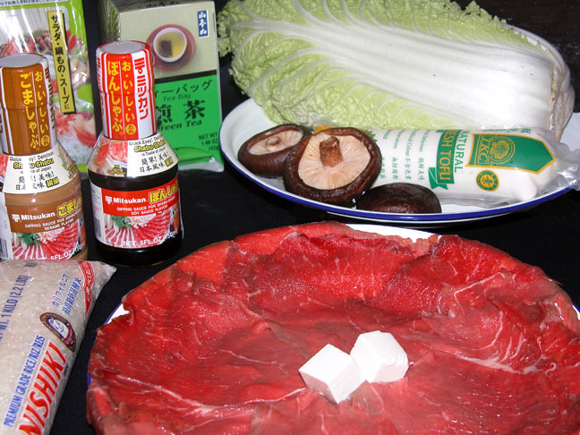 Shabu Shabu Ingredients
