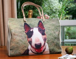 Photo Handbag in Italian Patent Soft Sheen Vinyl