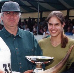 The Highland Cattle Trophy at the Three Counties Show in Malvern, England was contributed by Lucies Farm Ltd.