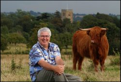 Photographed for the Sunday Telegraph, 13 August 2004. The Powick Parish Church is in the background.