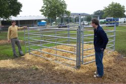Ross will stay in this temporary pen during his stay in Manchester.