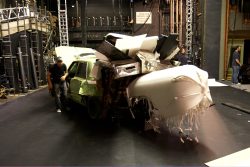 From theCremaster 3film. With the white plastic cow dummy at the back.
