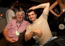 At the opening night party forIl Tempo del Postino