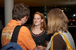 At the wrap party of the Manchester International Festival