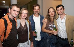 Grzegorz Bednarski, Julita Kosciuk, Grzegorz Kwiecinski, Larysa Sredzinska, Artur Ivanyan at the wrap party of the Manchester International Festival